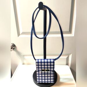 Liz Claiborne Kathia Gingham Crossbody Purse/Wallet